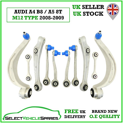 Kopen NEW AUDI A4 B8 FRONT SUSPENSION WISHBONE TRACK CONTROL ARMS KIT (M12 TYPE) 08-09