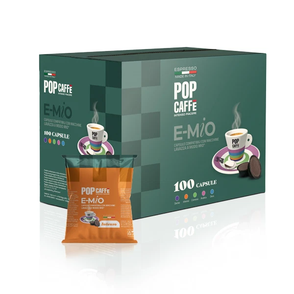 POP CAFFÈ 400 Capsule Caffè Pop e-mio Miscela 1 Intenso compatibili Lavazza A MODO MIO