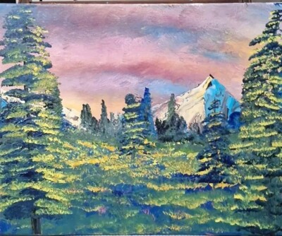 Doveland,  Acrylic Painting - 16x20 Hand Painted Artwork on Canvas