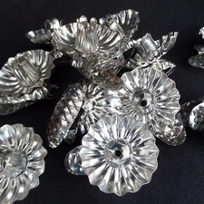VINTAGE CHRISTMAS TREE CANDLE CLIPS / SET of 10 / SILVER CANDLE HOLDERS