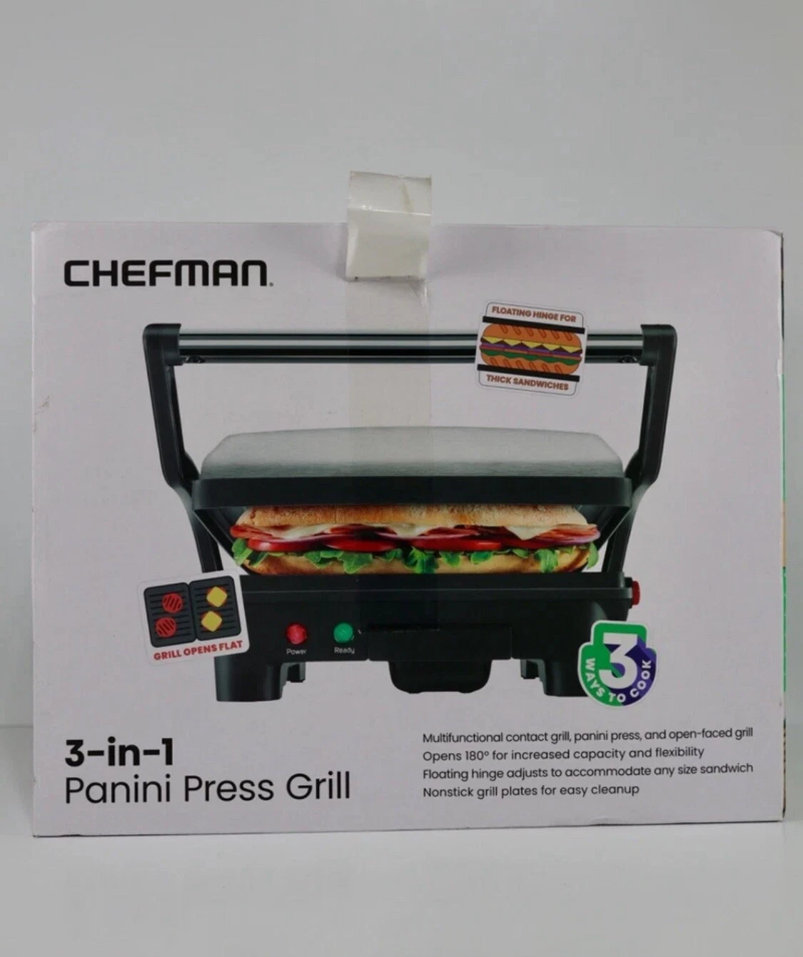 Chefman Panini Press Grill and Gourmet Sandwich Maker Non-Stick Coated Plates...
Opens in a new wind