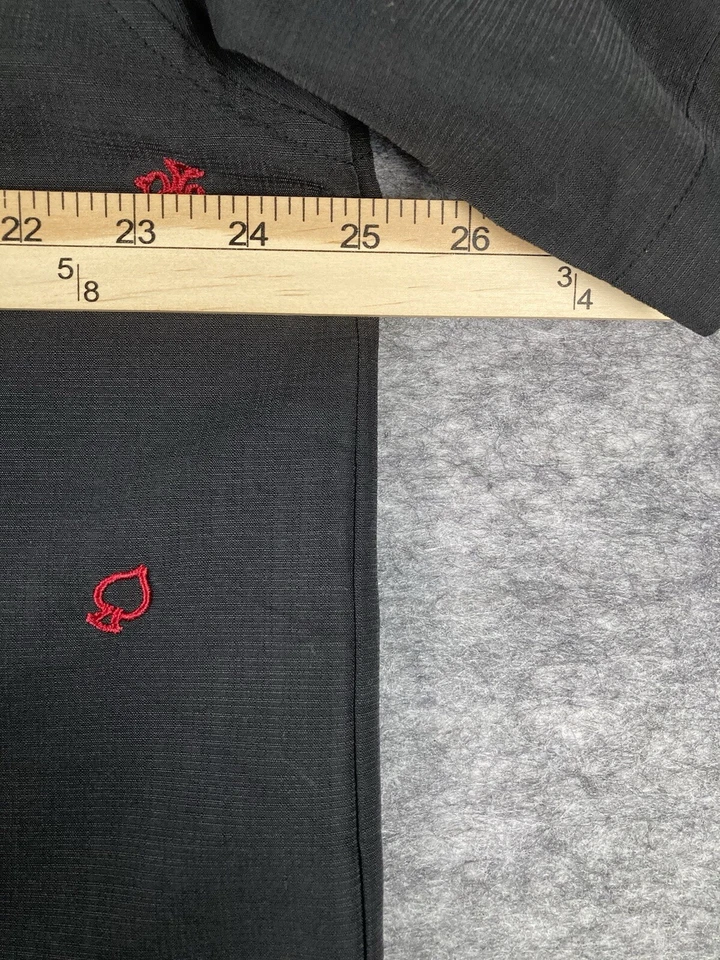 Cherokee Mens L Shirt Casino Night Gambling Black Embroidered Short Sleeve Vegas - Image 4 of 4