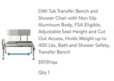 Tub Transfer Bench