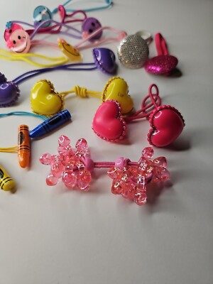 Y2K Knocker Ball Hair Ties 14 Pc Set 80s 90s Colorful Ponytail