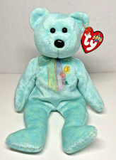 Ty Beanie Baby ARIEL Teal Memory Bear Spring-Time Bear MWMT'S Nice Cond 