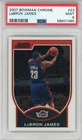 Lebron James 2007 Bowman Chrome Card #23 (PSA Mint 9)