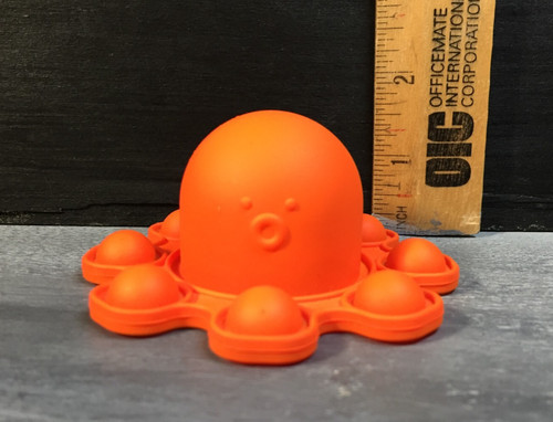 Octopus Bubble Pop Fidget Toy - Ocean Sea Animal Silicone Orange and Yellow