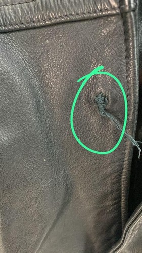 VERA PELLE giacca in pelle usato uomo man Tg M nero XYE272L - Foto 3 di 8