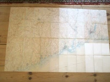 1892 / 1912 Reprint of MAP - LONG ISLAND SOUND on the CT / New Haven side