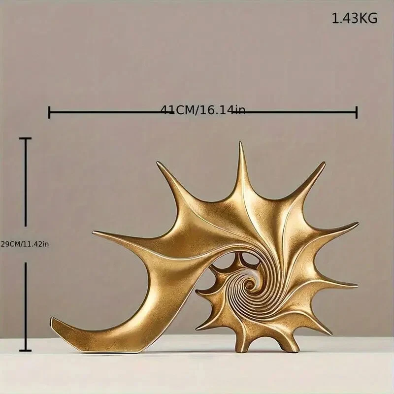 Elegante estatuilla caracola de inspiración escandinava de mesa estatuilla de jardín decoración arte Foto 3 de 4