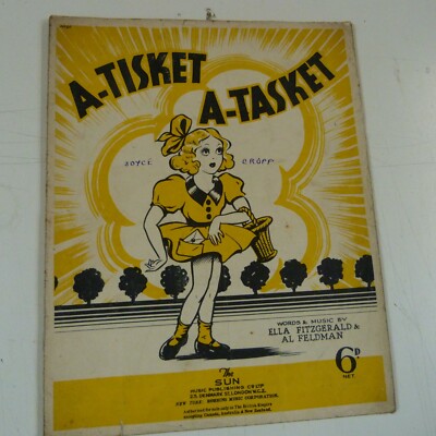 song sheet A-TISKET A-TASKET Ella Fitzgerald Al Feldman 1938