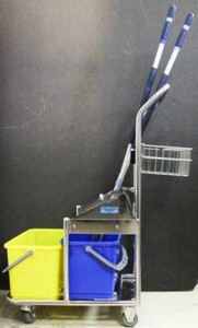 Micronova Clean Room Mop Double Bucket, Vileda Roll-O-Matic LOT 6330