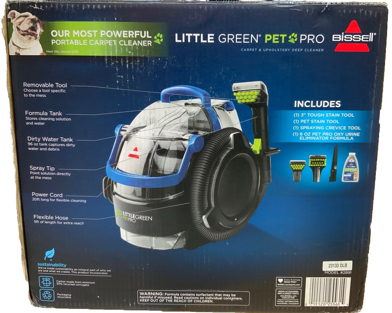 BISSELL Little Green Pet Pro Portable Carpet & Upholstery Cleaner