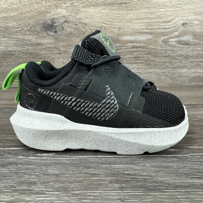 Nike Toddler Shoes Sneakers 4c Crater Impact Black Grey Slip On DB3553-001