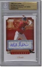 2008 Michael Saunders Rookie Autograph LIMITED GLOSSY Auto RC BGS 1/1