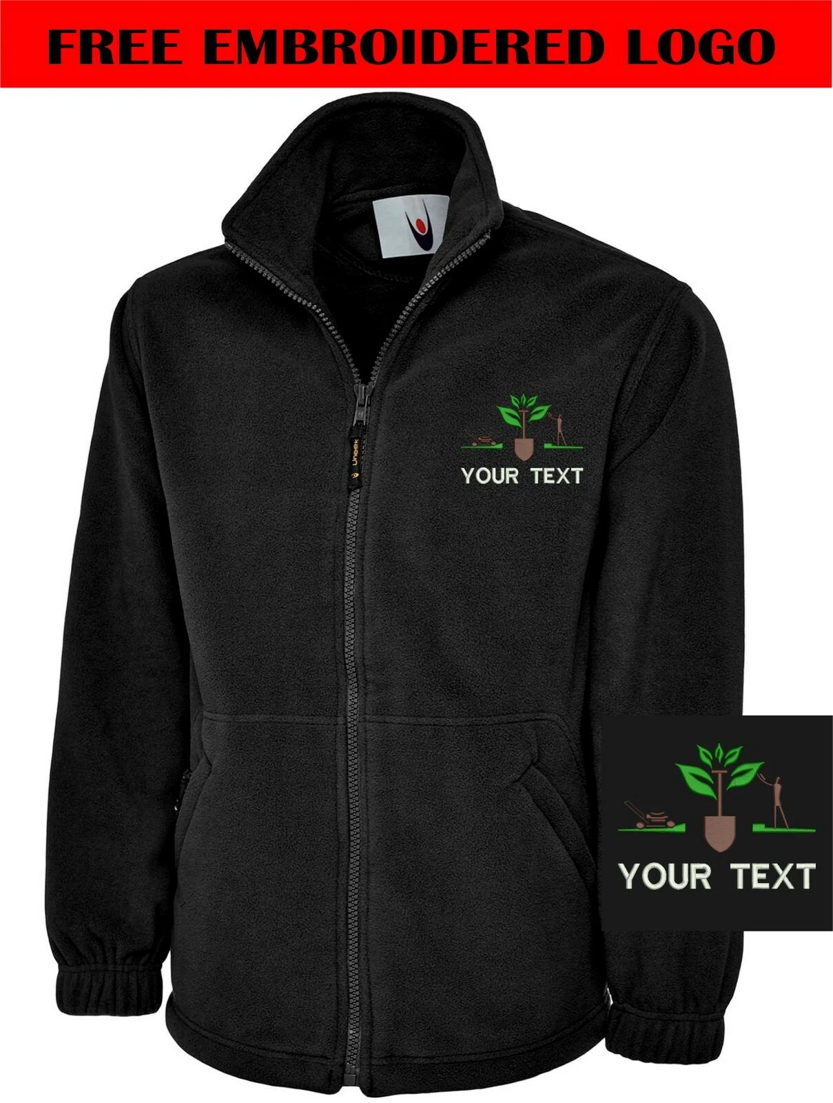 Personalised Embroidered Your Text Gardening Service Fleece Jacket Workwear Top
Opens in a new windo