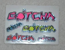 Gotcha skateboard Holographic sticker