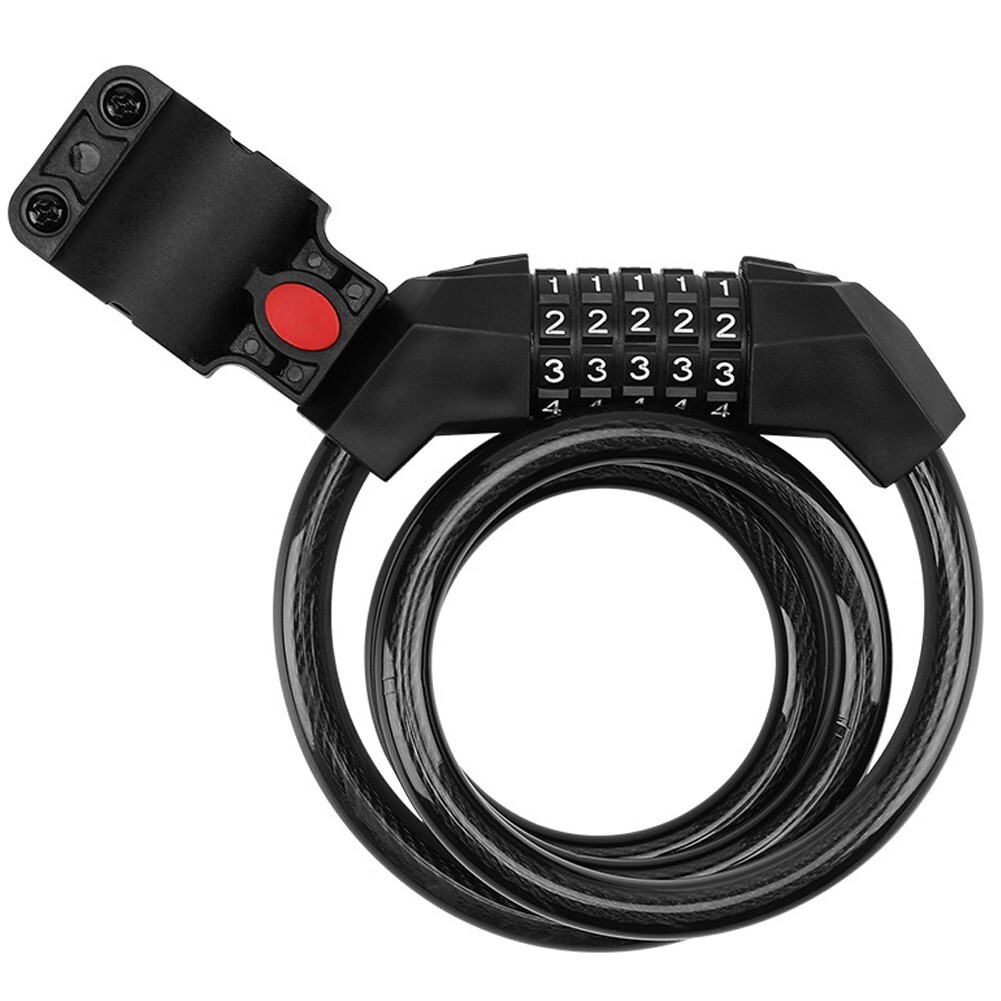 (New) for Bicycle Motorbike Scooter 5-Digit Bike Lock Steel Cable Combination Lock (8.74 USD)