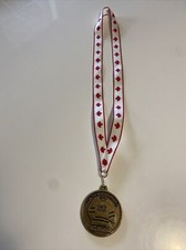 Bronze Tim Hortons Timbits Hockey Medal Medallion The first goal is fun Lanyard