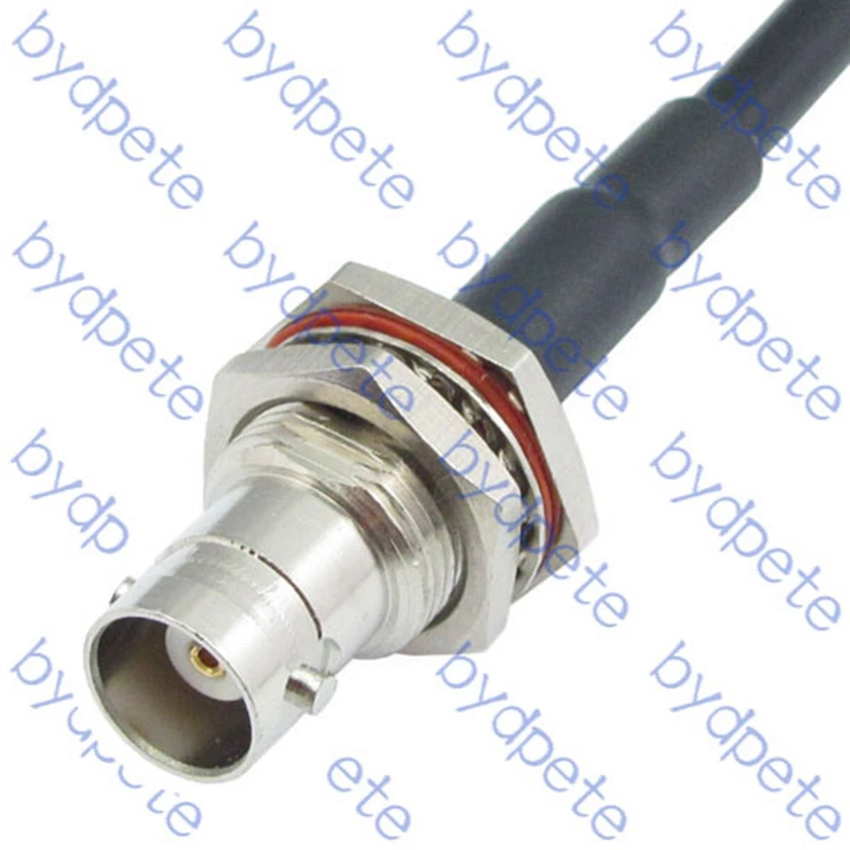 BNC female bulkhead to PL259 UHF male right angle RG58 Coaxial Cable Coax Kable - Image 2 of 4