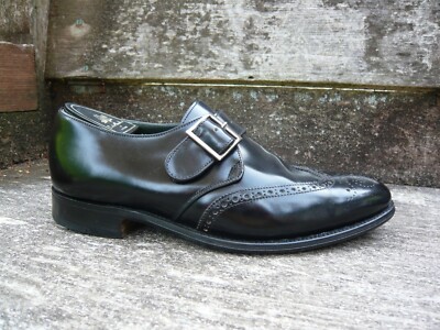JOSEPH CHEANEY MONKSTRAP SCHUHE SCHWARZ LEDER UK7 HERREN DENHAM HERVORRAGENDER ZUSTAND