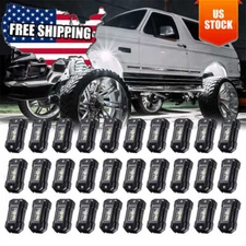 Pure White LED Rock Lights Underbody Glow Lamp for Offroad SUV Pickup Truck 30x