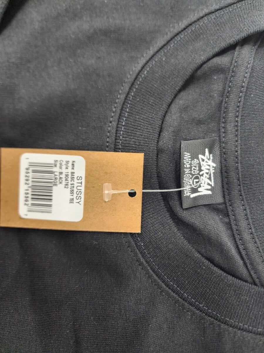 BASIC STÜSSY TEE BLACK SIZE L [1904762] | eBay