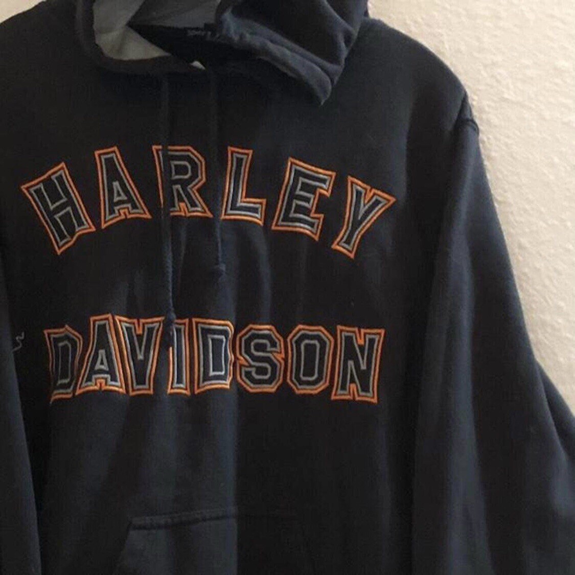 RARE Custom Y2K Sport Tek Harley Davidson Hoodie Sweatshirt