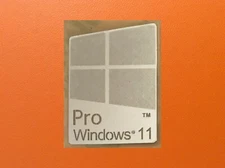 1 PCS Sticker for window 11 Pro Badge Logo Decal Silver Chrome 16mm x 23mm USA