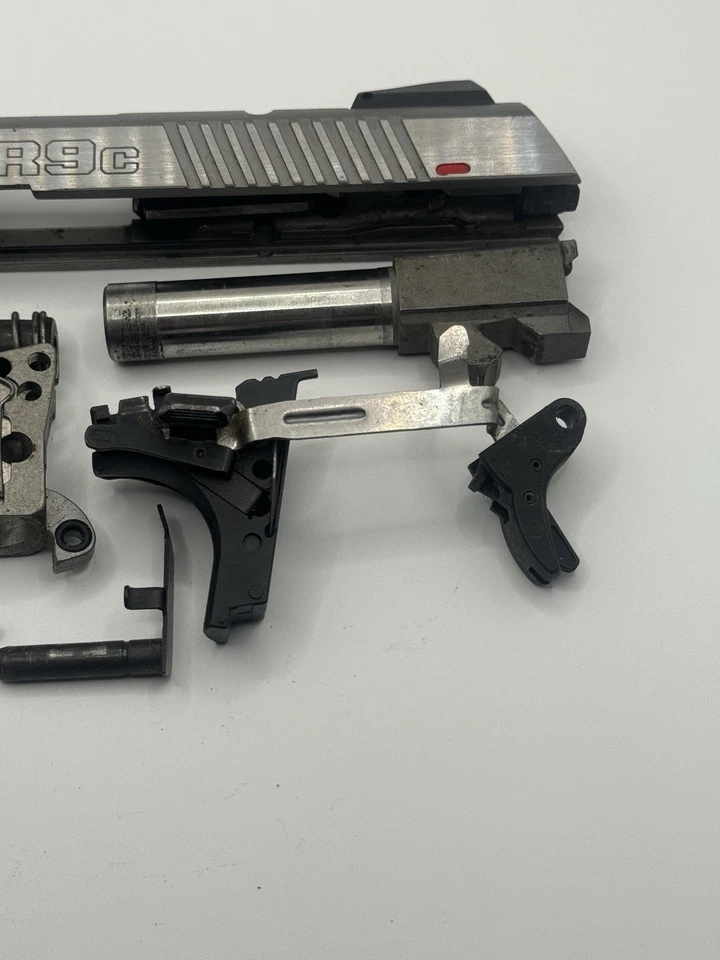 USED OEM RUGER SR9C STAINLESS SLIDE BARREL LOWER PARTS TRIGGER PINS SLIDE STOP - Image 4 of 4