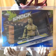 Randy Orton 2026 Topps Chrome WWE Viral Shock Blue Refractor 72/150 #VIR-10