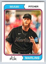 2023 Topps Heritage #516 A.J. Puk Miami Marlins