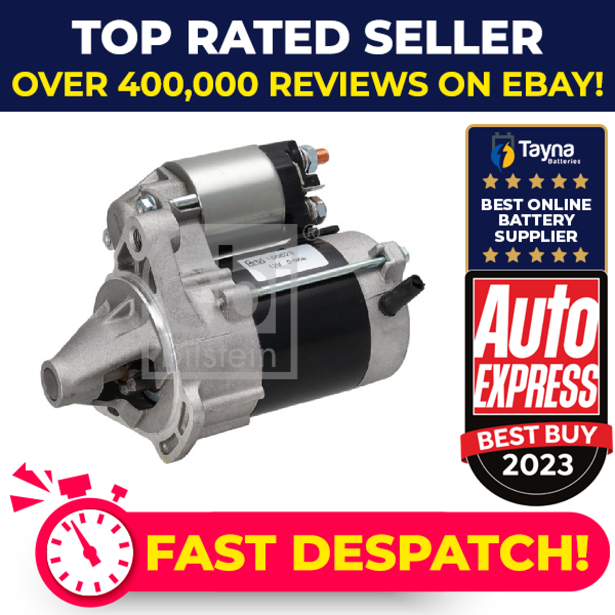 Starter Motor fits DAIHATSU MATERIA M4 1.5 2006 on 3SZ-VE 2810087402000 Febi New