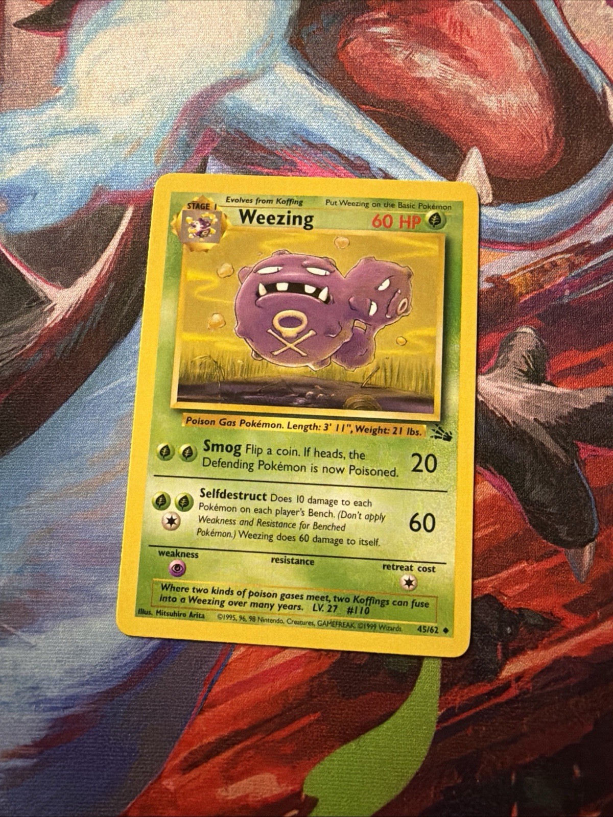 Pokemon - Fossil - Weezing 45/62 - Uncommon LP/NM