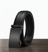 Men  s Ratchet Belt Leather   Automatic Adjustable Buckle Dress StrapMen  s Leath