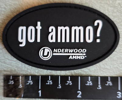 Underwood Ammo Ammunition Got Ammo? PVC Hook Loop Morale Patch SHOT Show