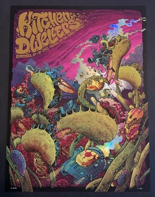 Kitchen Dwellers 2023 Denver Colorado Rainbow Foil Variant Poster # d /30