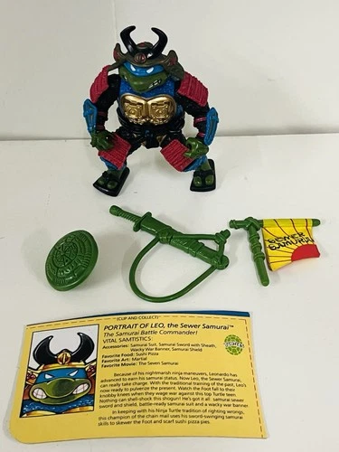 Vintage Leo Sewer Samurai Figure 1990 Complete Teenage Mutant Ninja Turtles