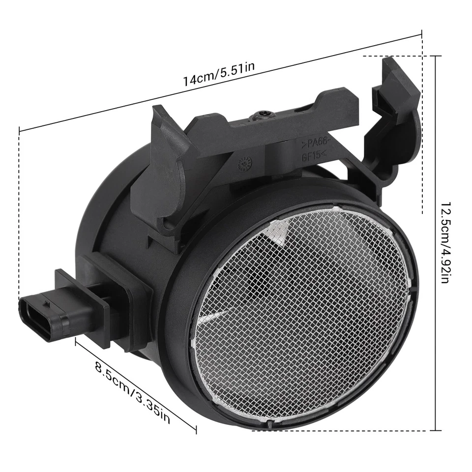 Sensor de flujo de masa de aire MAF para 05-12 Mercedes-Benz 2730940948 0280218190 negro Foto 4 de 4