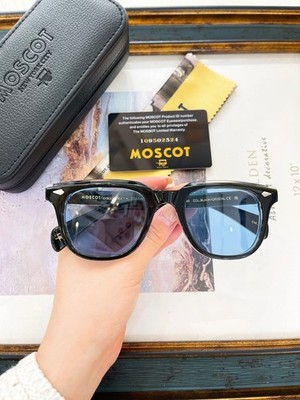 MOSCOT Sunglasses YONTIF Unisex Acetate Eyewear Free Case 49-22-145 Black Blue