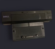 Dell PR02X E-Port Plus Docking Station for E-Series, VGA, DisplayPort, Black