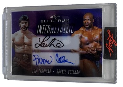 2024 Leaf Electrum Intermetallic Lou Ferrigno Ronnie Coleman Auto 1/7