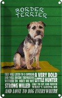 Blechschild 18X12 Cm Border Terrier Hund A Very Bold Deko Geschenk Metall Schild