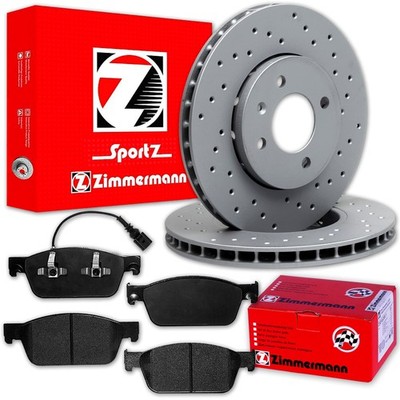 Zimmermann SPORT BREMSSCHEIBEN + BELÄGE VORNE für VW T5 T6 TRANSPORTER MULTIVAN