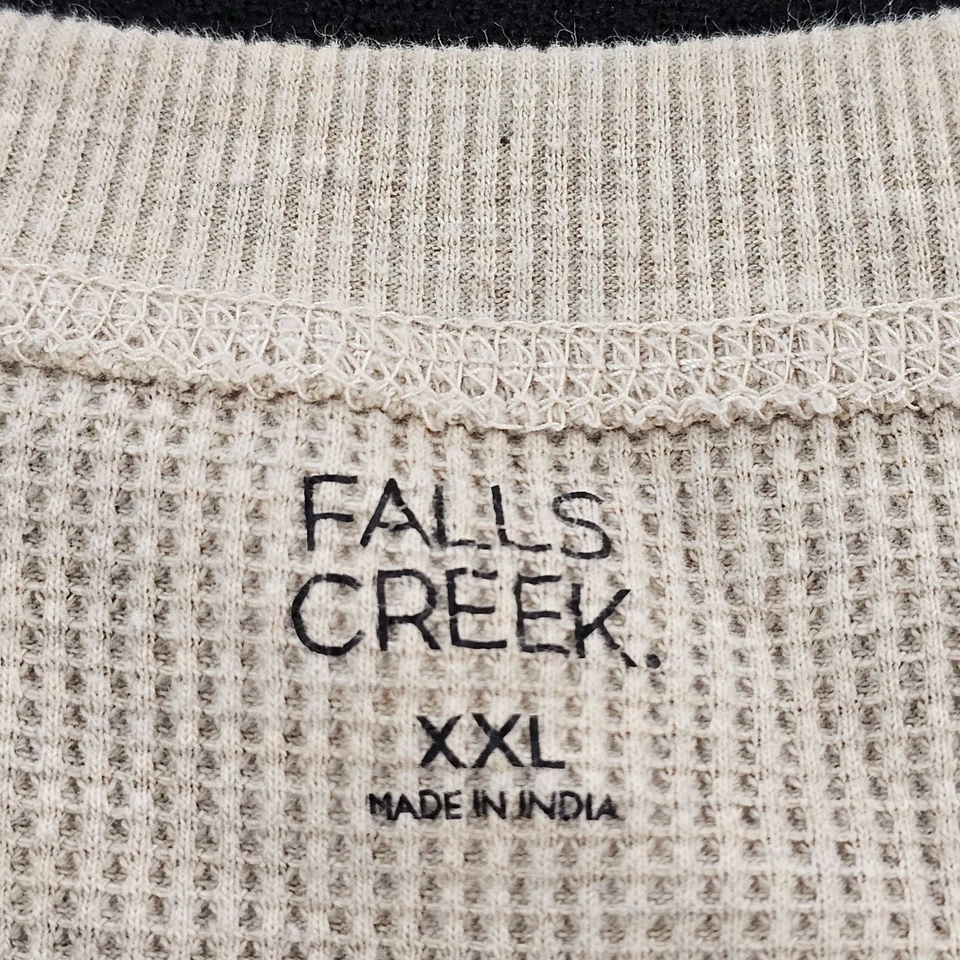 Camiseta térmica para hombre Falls Creek bronceada manga larga mezcla de algodón 2XL Foto 3 de 4