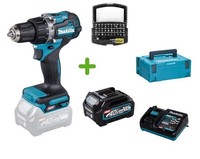 Makita DF002GZ Akku-Bohrschrauber 40V Xgt + 1X Akku 2,5Ah + Lad. + Koffer + Bits
