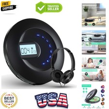 CD Player Portable, Rechargeable Portable CD Player for Car and Travel, Small...