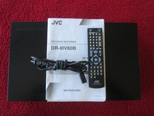 JVC DR-MV80B Dual DVD Recorder/ VCR Video Recorder Player Tested w/ Remote