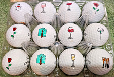 12 1 dozen Callaway Supersoft Mothers Day/Fathers Day LOGO 5A White Golf Balls