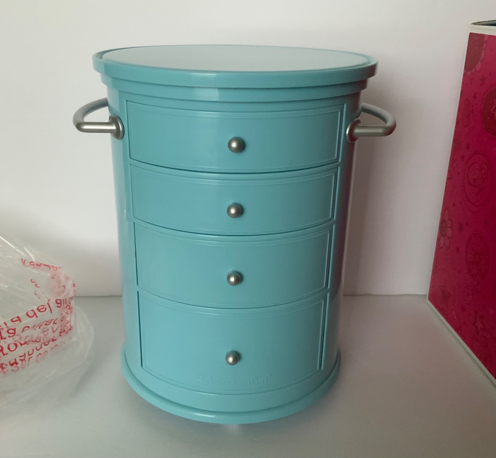 AMERICAN GIRL DOLL TURQUOISE BLUE HAIR SALON STYLING CADDY N
